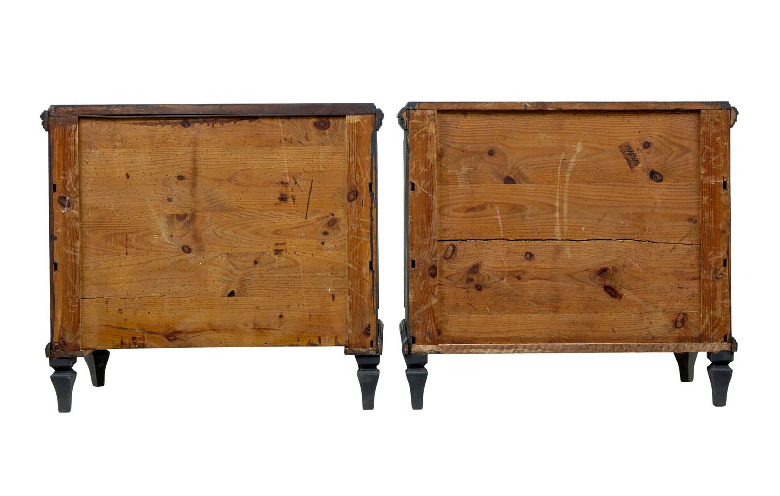 Swedish Pair Of 19th Century Black Painted Commodes photo vinterior