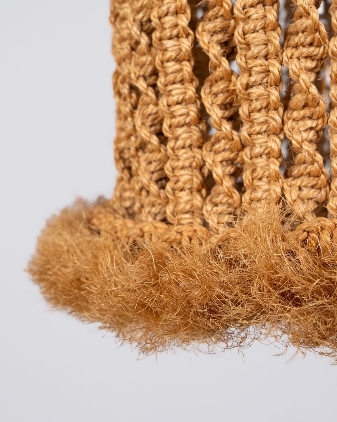 Macramé Rope Pendant Lamp, In The Style Of Audoux Et Minet, France, 1960s photo buy