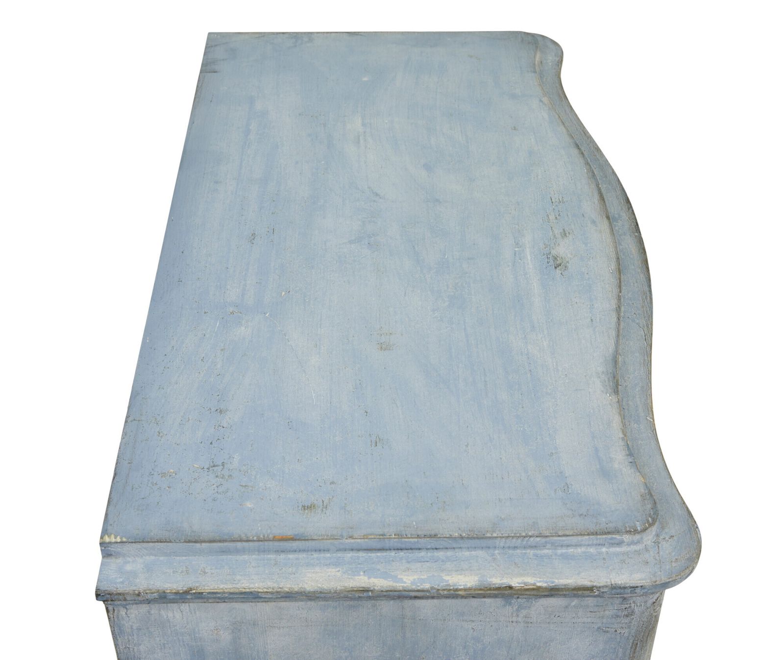 Swedish Pair Of 19th Century Painted Serpentine Shaped Chest Of Drawers photo for sale