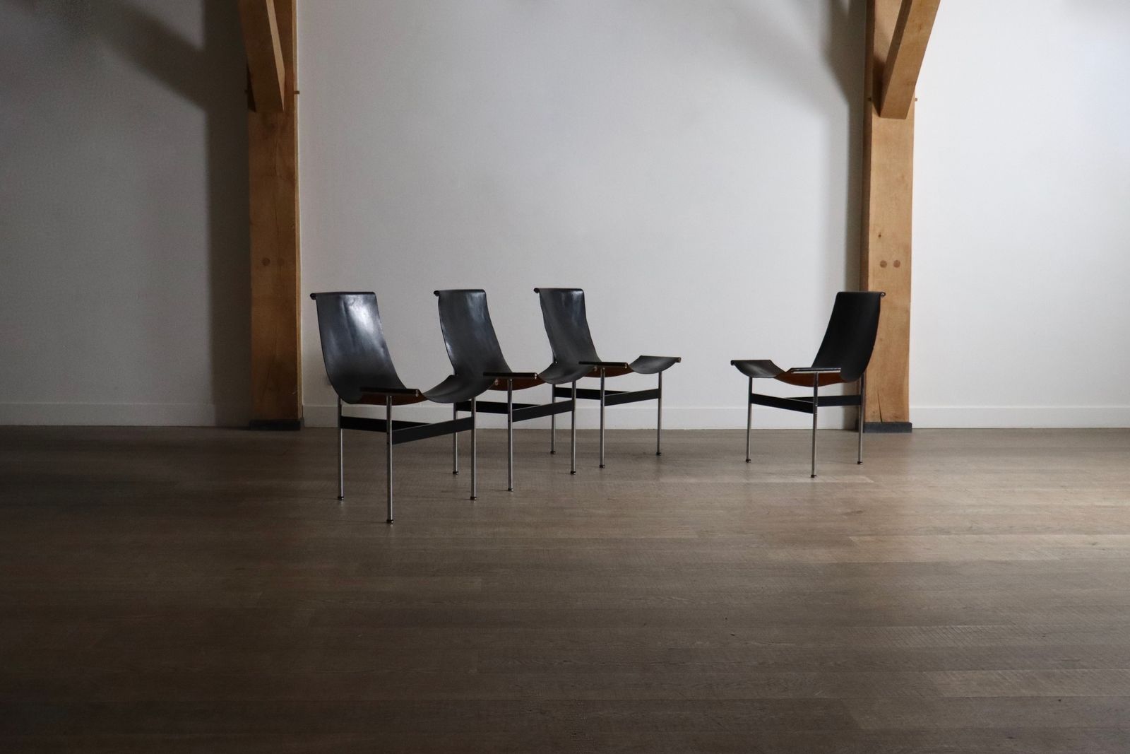 Katavolos, Kelley And Littell T Chairs For Icf De Padova, Italy 1952 Set Of 4