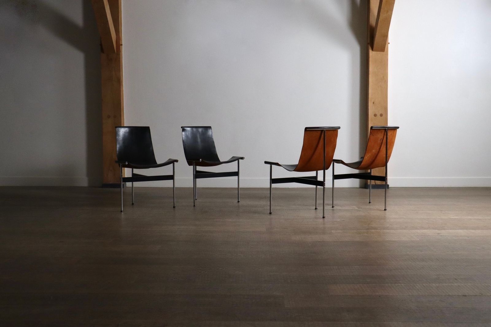 Katavolos, Kelley And Littell T Chairs For Icf De Padova, Italy 1952 Set Of 4 photo vintage