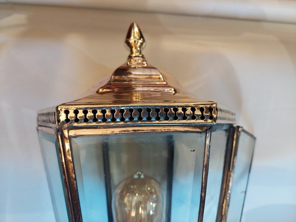 Edwardian Brass And Copper Porch Lantern photo 1450.0