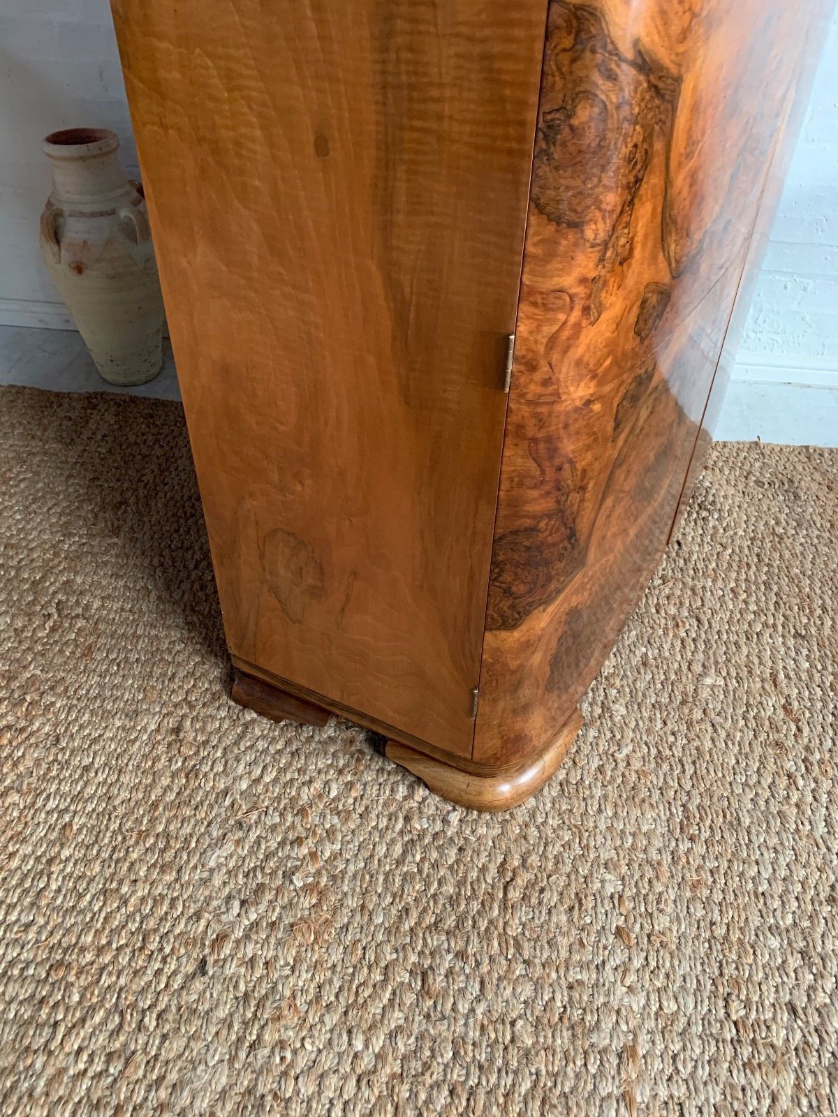 photo for sale Art Deco Double Wardrobe – Burr Walnut Veneer