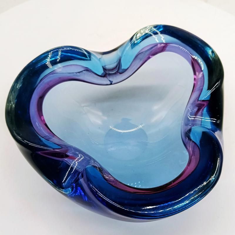 1960s Big Ashtray Or Catch All In Murano Glass By Flavio Poli For Seguso. 16cm. Made In Italy. photo vintage