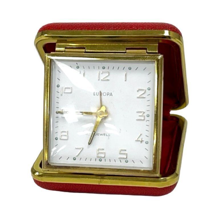 Vintage Travel Alarm Clock Europa | 60s/70s | Mechanical | 4 Jewels | Retro Design