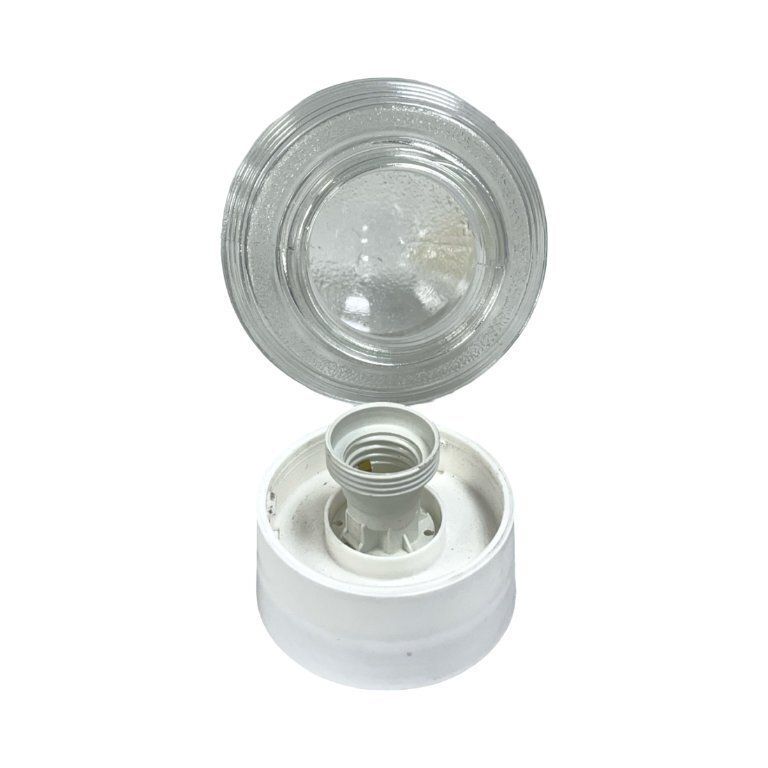 Vintage Wall Sconce | Shade Glassworks Białystok 1974 | New Installation | Prl / Retro photo furniture