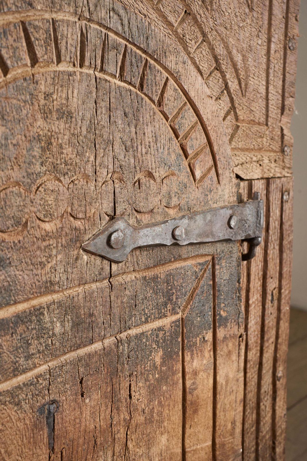 Furniture 18th Century Spanish Pyrenean Folk Art Cupboard photo