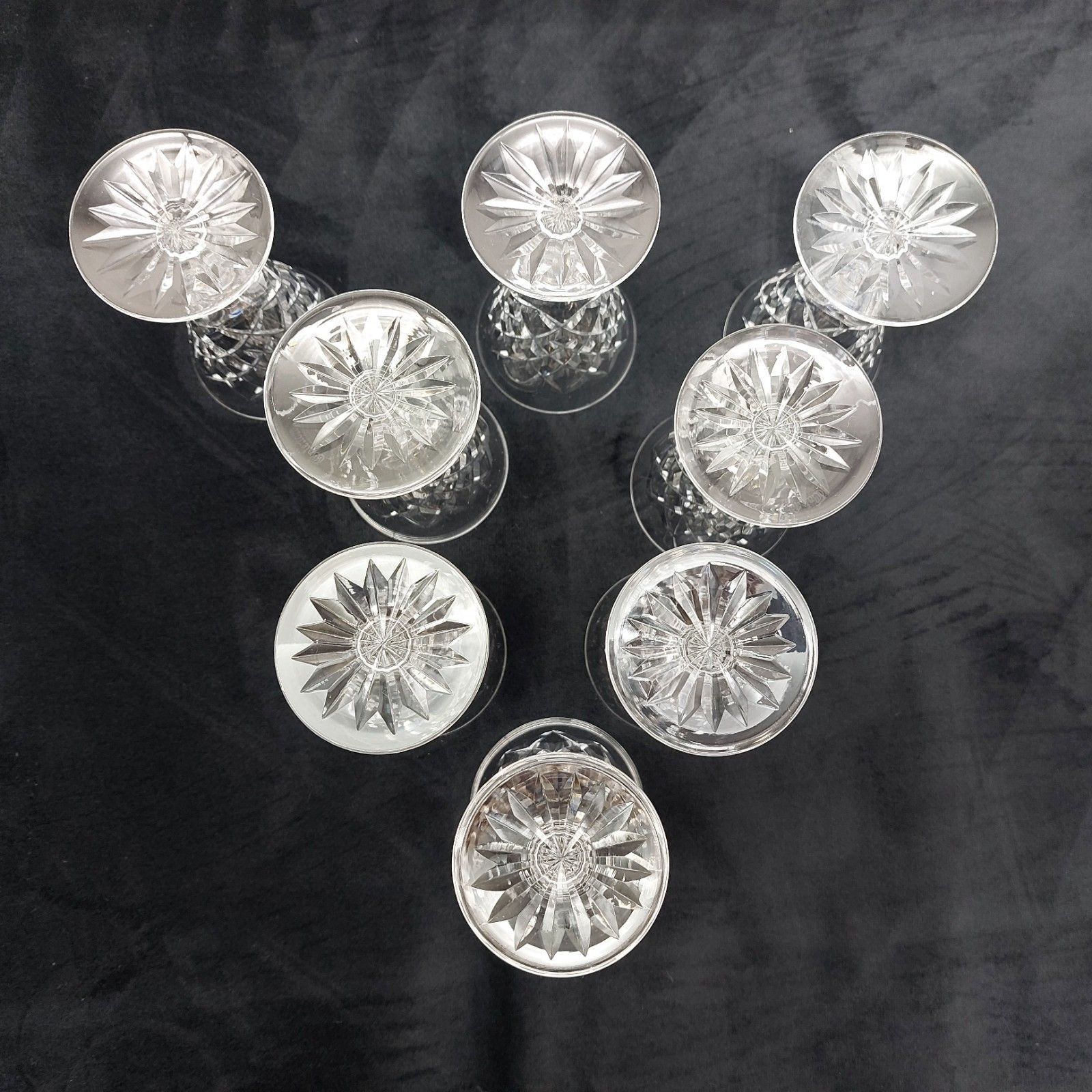 Set Of Eight Waterford Crystal Adare Cordial Liqueur Glasses Signed 70ml photo Home Decor
