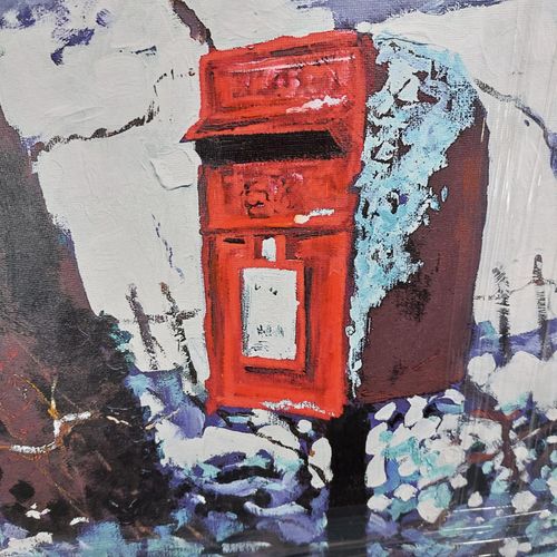 Timmy Mallett Snowy Post Box Canvas Print Signed Limited Edition 81/195 photo Art