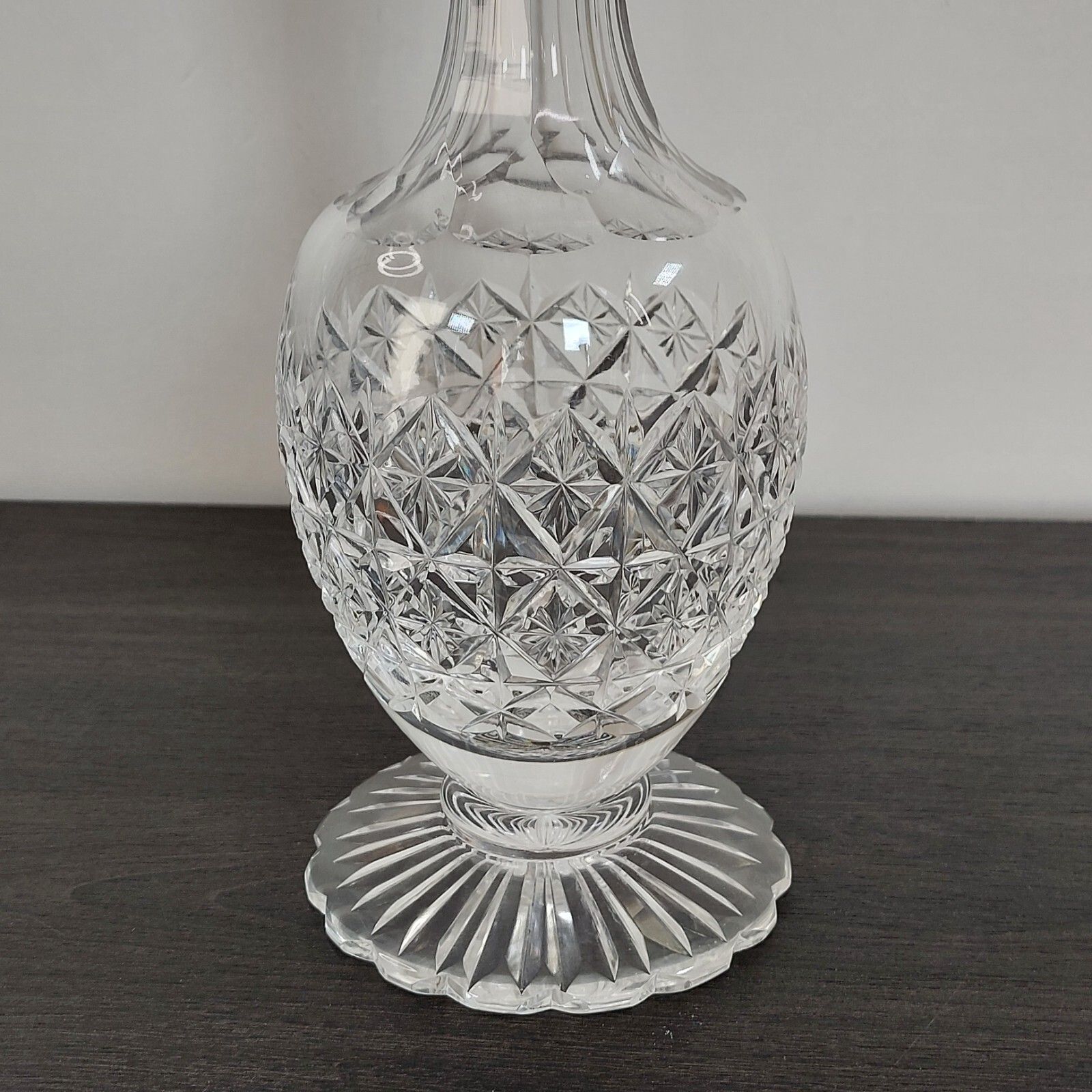 Stuart Crystal Footed Wine Decanter In The Connaught Pattern photo furniture