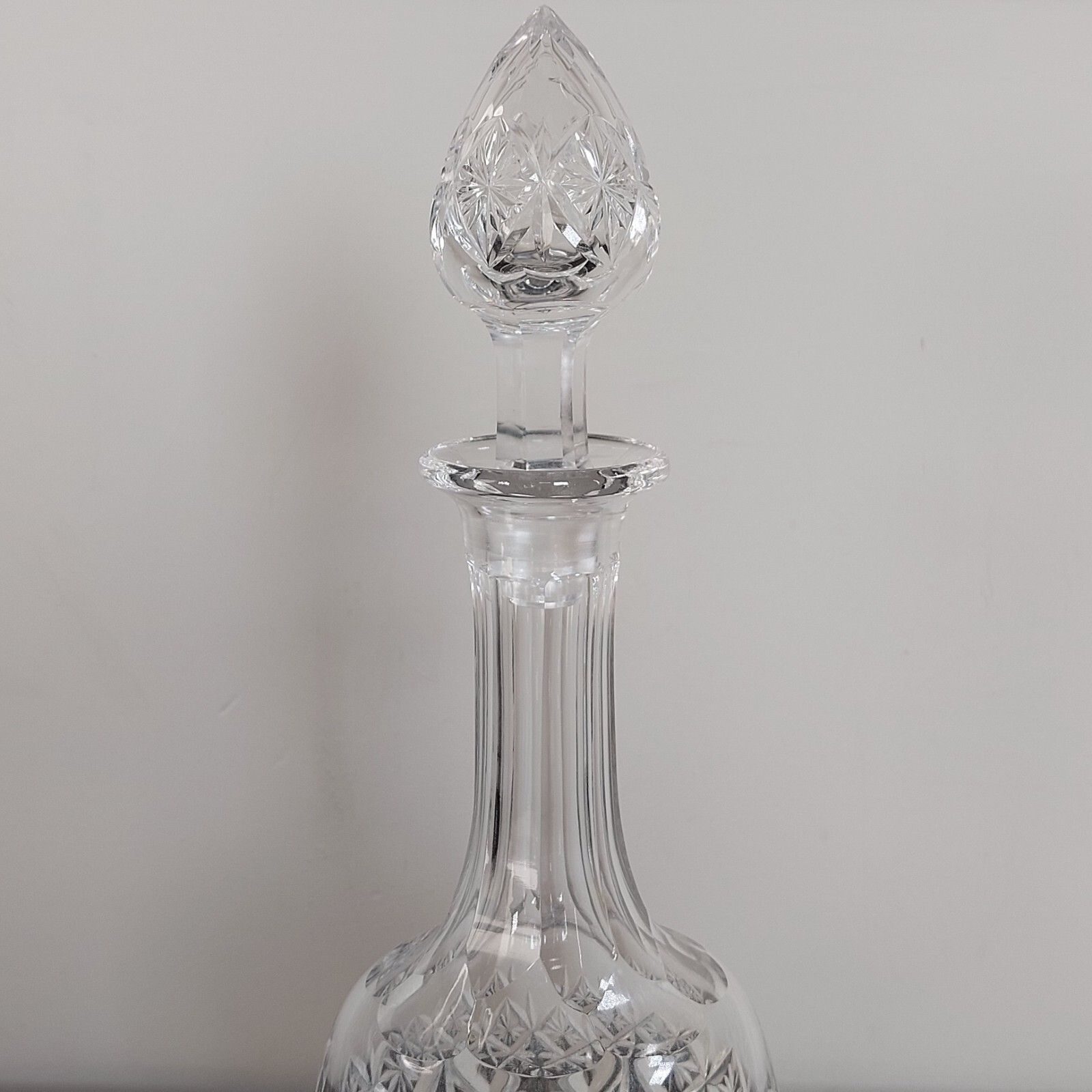 Stuart Crystal Footed Wine Decanter In The Connaught Pattern photo for sale