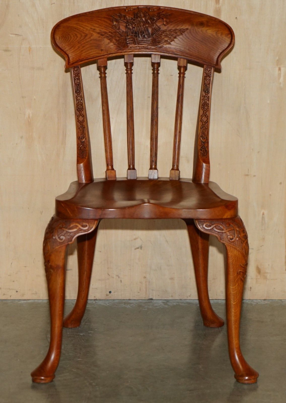 34/200 Stewart Linford Admiral Nelson H.M.S Victory Hand Carved Burl Oak Chair photo buy