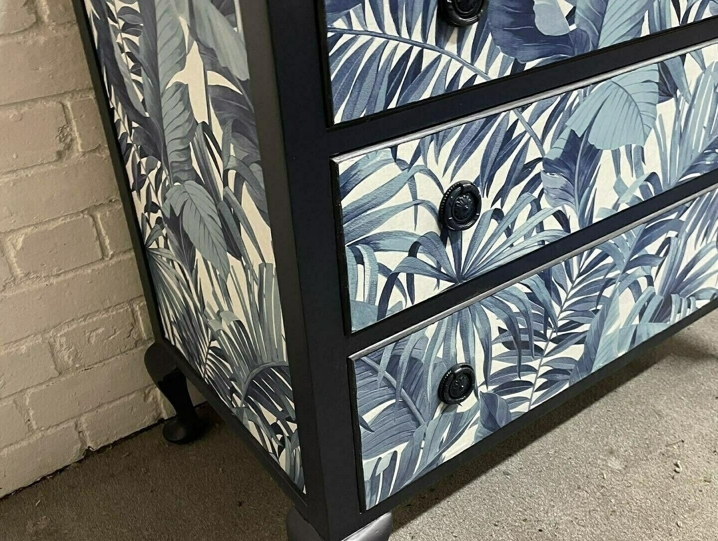 Queen Ann Decoupage Chest Of Drawers   Professional Spray Painted Finish photo 450.0