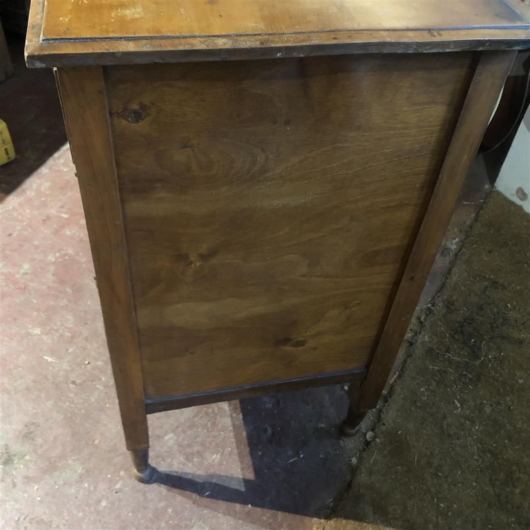 photo for sale Antique Satinwood Dressing Chest Of Drawers With Mirrored Top 1910s