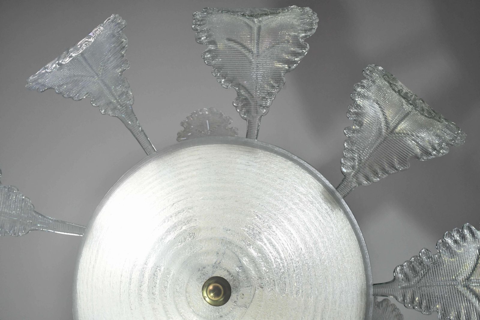 Lighting Luxury Barovier & Toso Chandelier, Murano Pulegoso Glass, 1950s photo