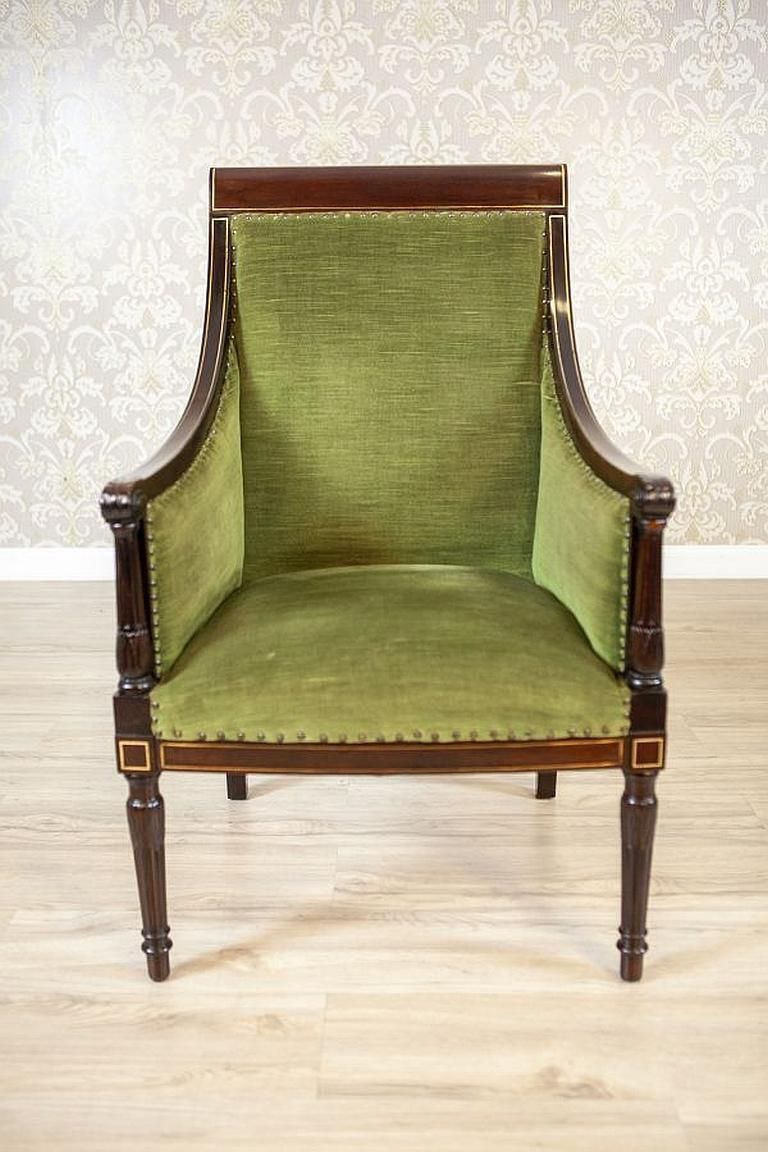Two Walnut Armchairs From The Mid. 20th Century In The English Style photo furniture