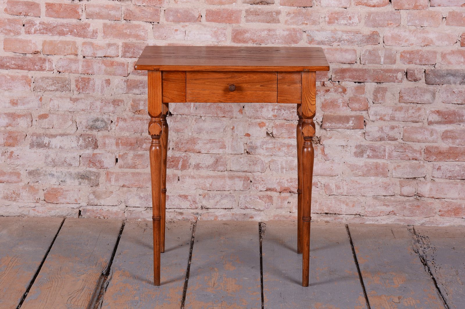 Restored Biedermeier Side Table, Ash, Elm, Revived Polish, Czech, 1810s photo for sale