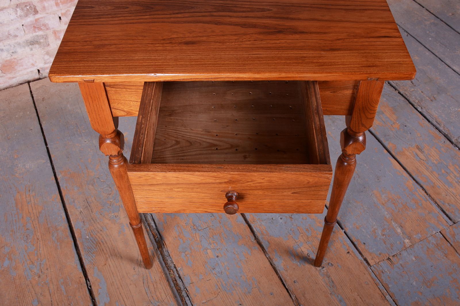 Restored Biedermeier Side Table, Ash, Elm, Revived Polish, Czech, 1810s photo buy