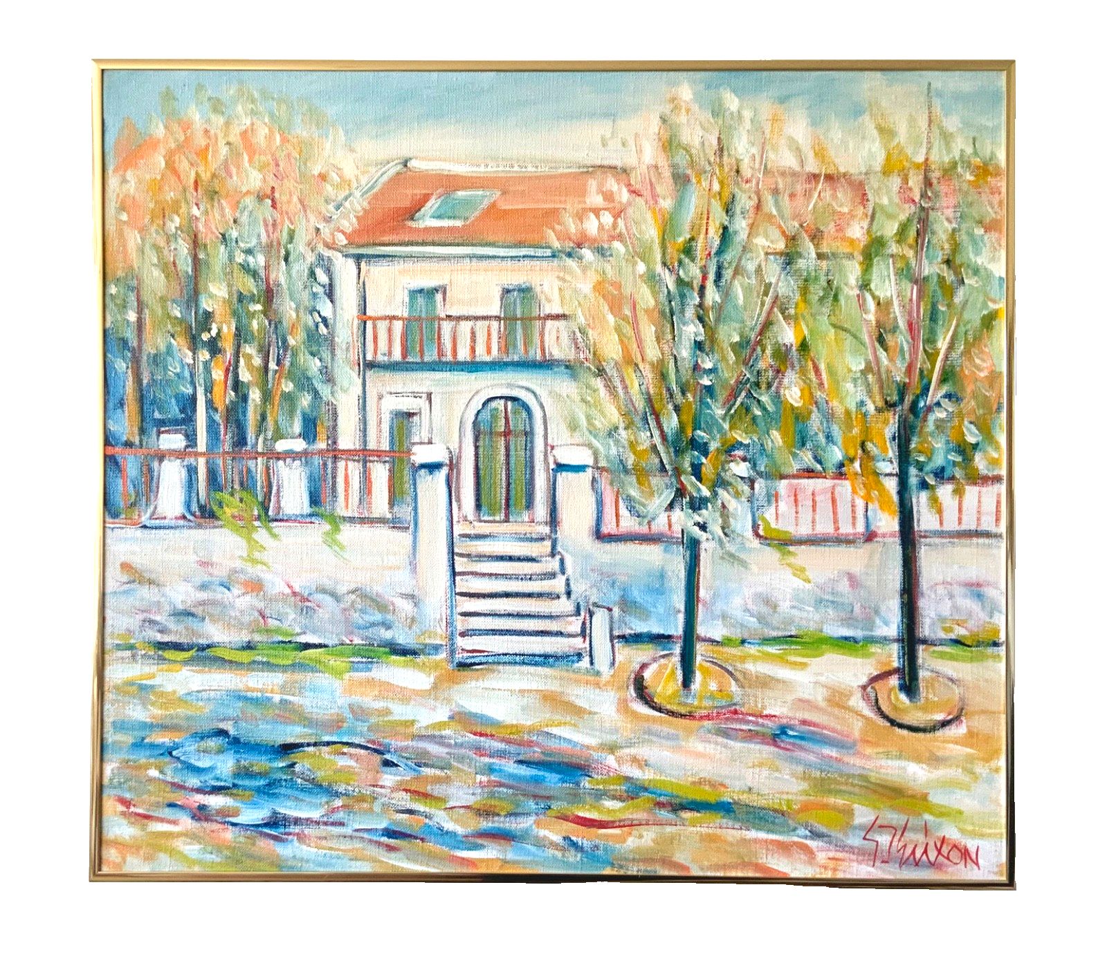Original Swedish Oil On Canvas, Italy By Gunnar I. Erixon