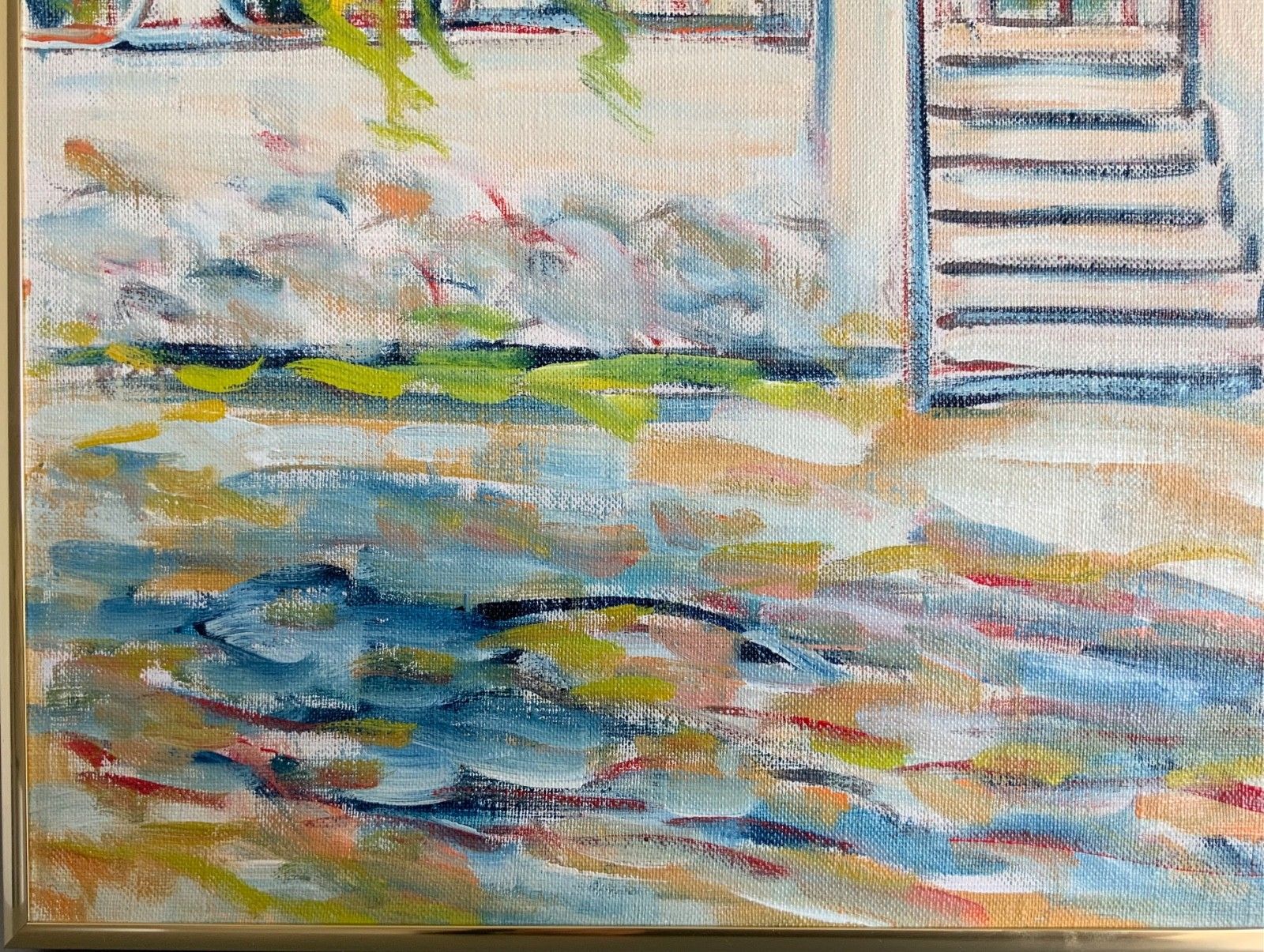 Original Swedish Oil On Canvas, Italy By Gunnar I. Erixon photo vintage