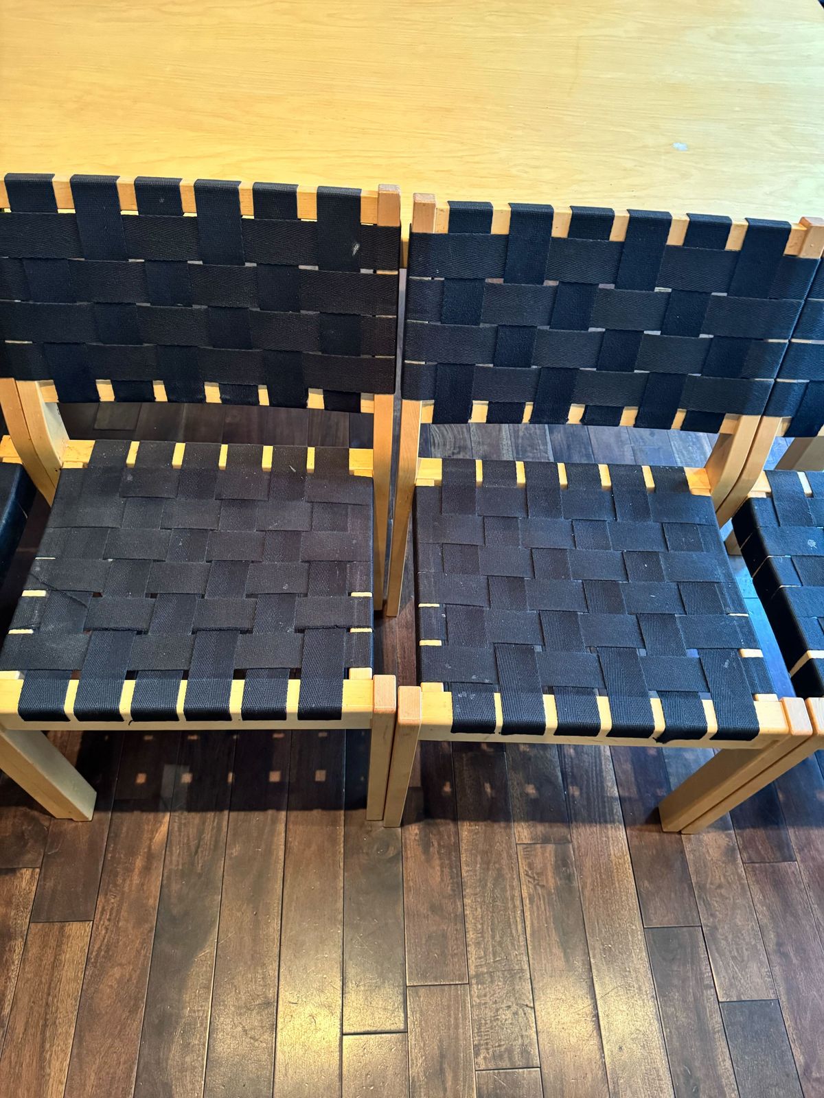 Artek 611 Woven Chair (Black) X 6 photo 800.0