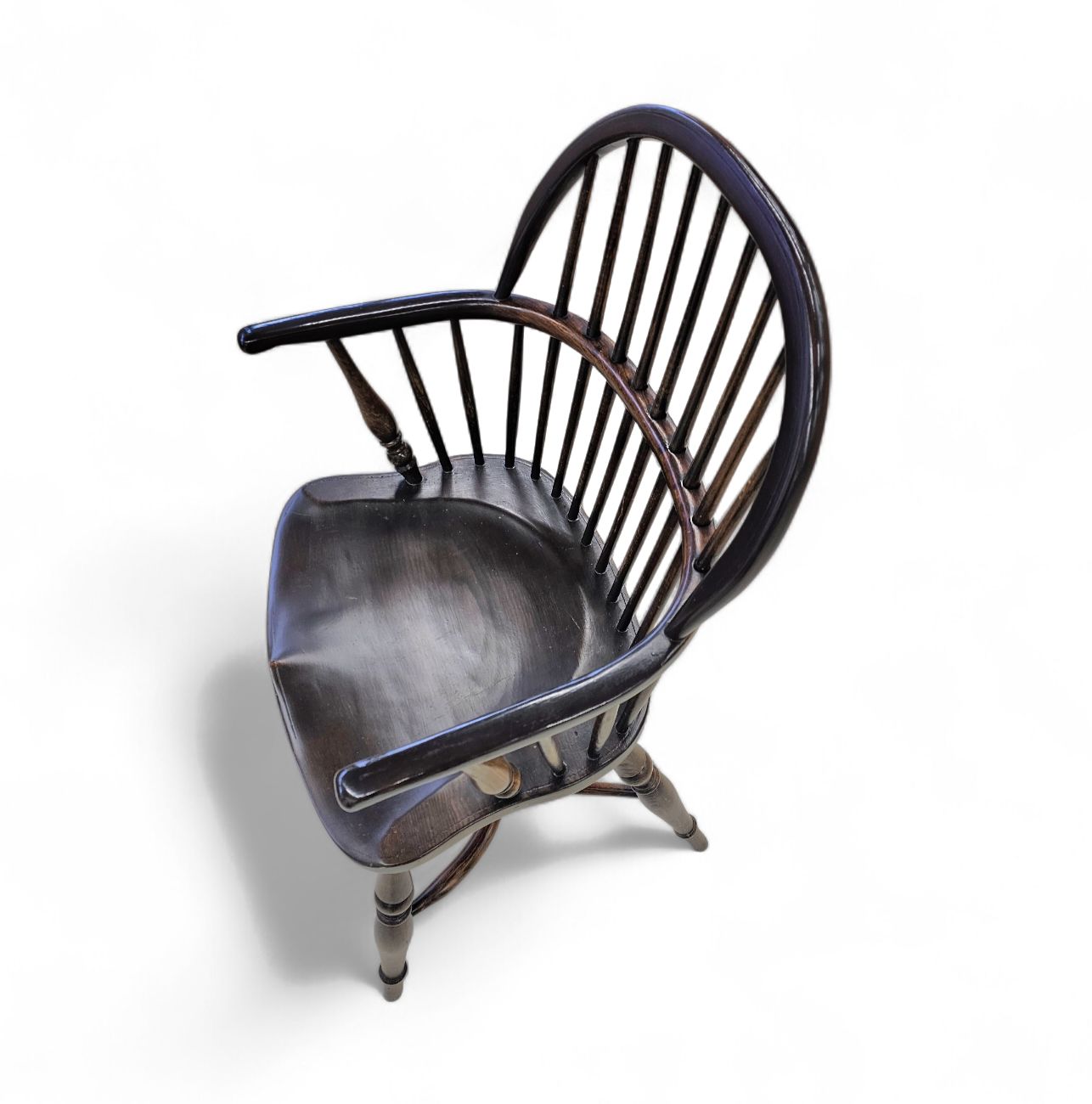 4 X Classic Georgian Bow And Stick Back Windsor Chair / Crinoline Stretcher Chairs photo 1913.0