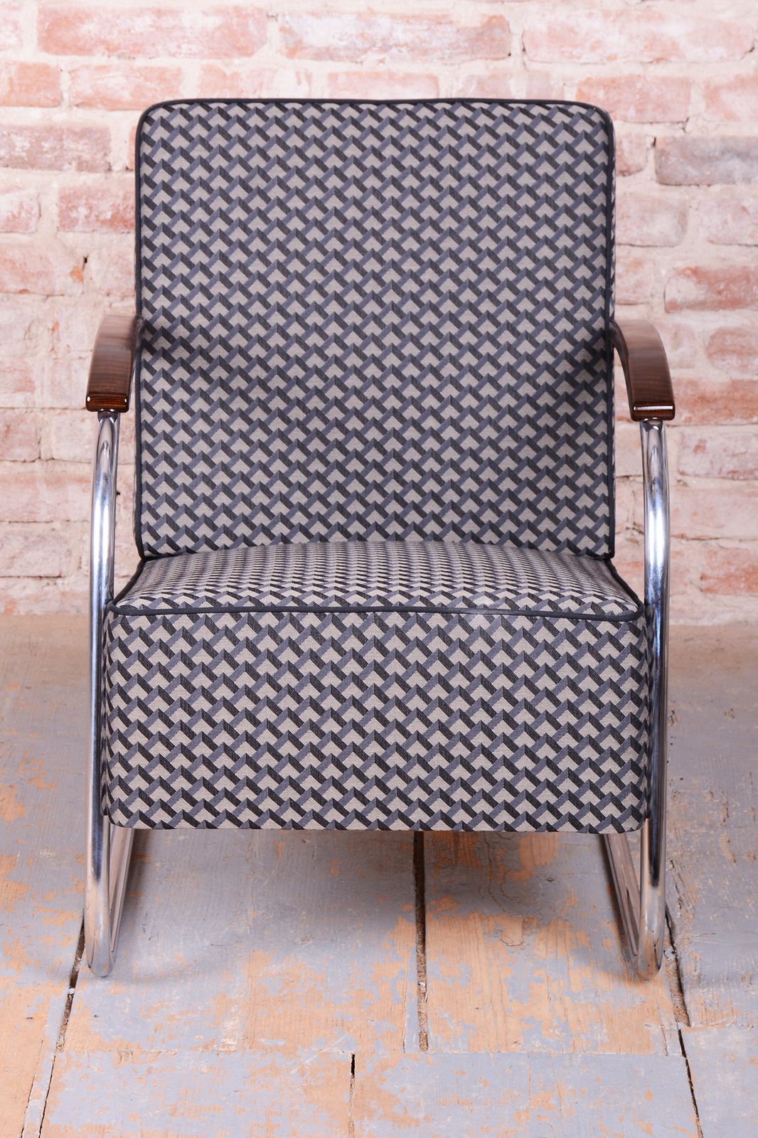 Restored Bauhaus Armchair, By Mücke   Melder, Beech, Chrome, Czech, 1930s photo Furniture