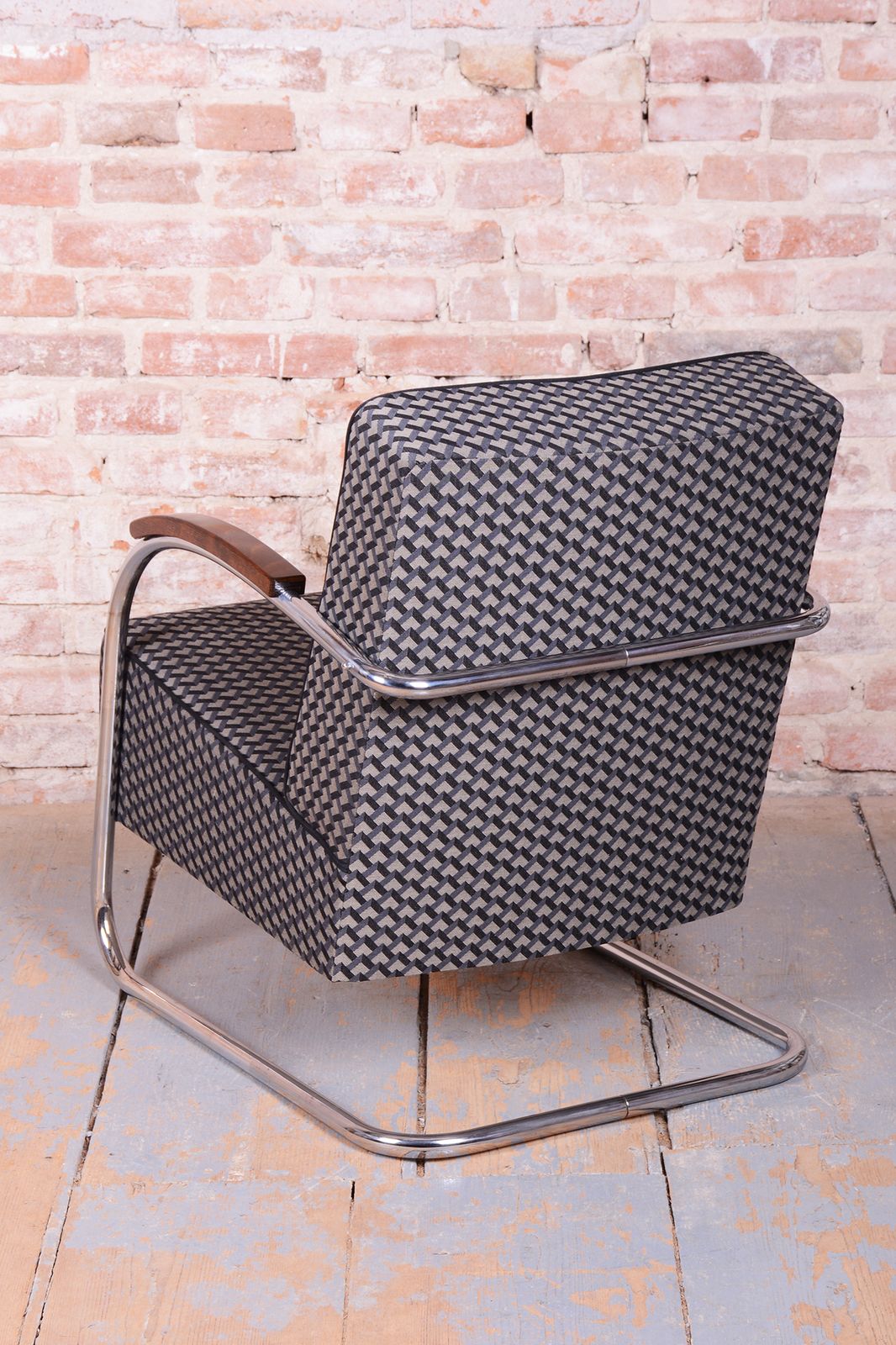 Restored Bauhaus Armchair, By Mücke   Melder, Beech, Chrome, Czech, 1930s photo vinterior