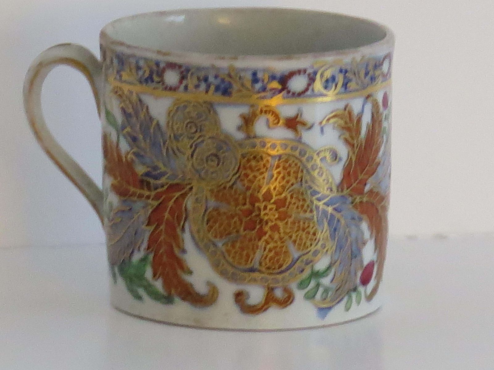 Fine New Hall Porcelain Coffee Can Hand Painted Pattern 490, Georgian Circa 1805 photo Home Decor