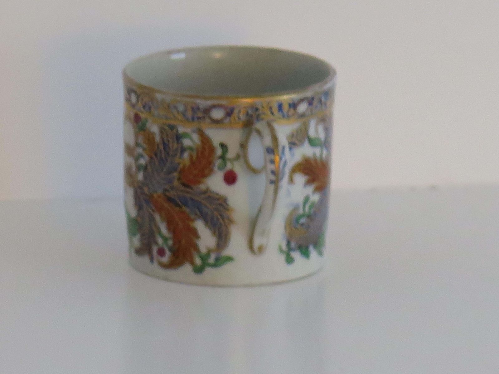 Fine New Hall Porcelain Coffee Can Hand Painted Pattern 490, Georgian Circa 1805 photo buy