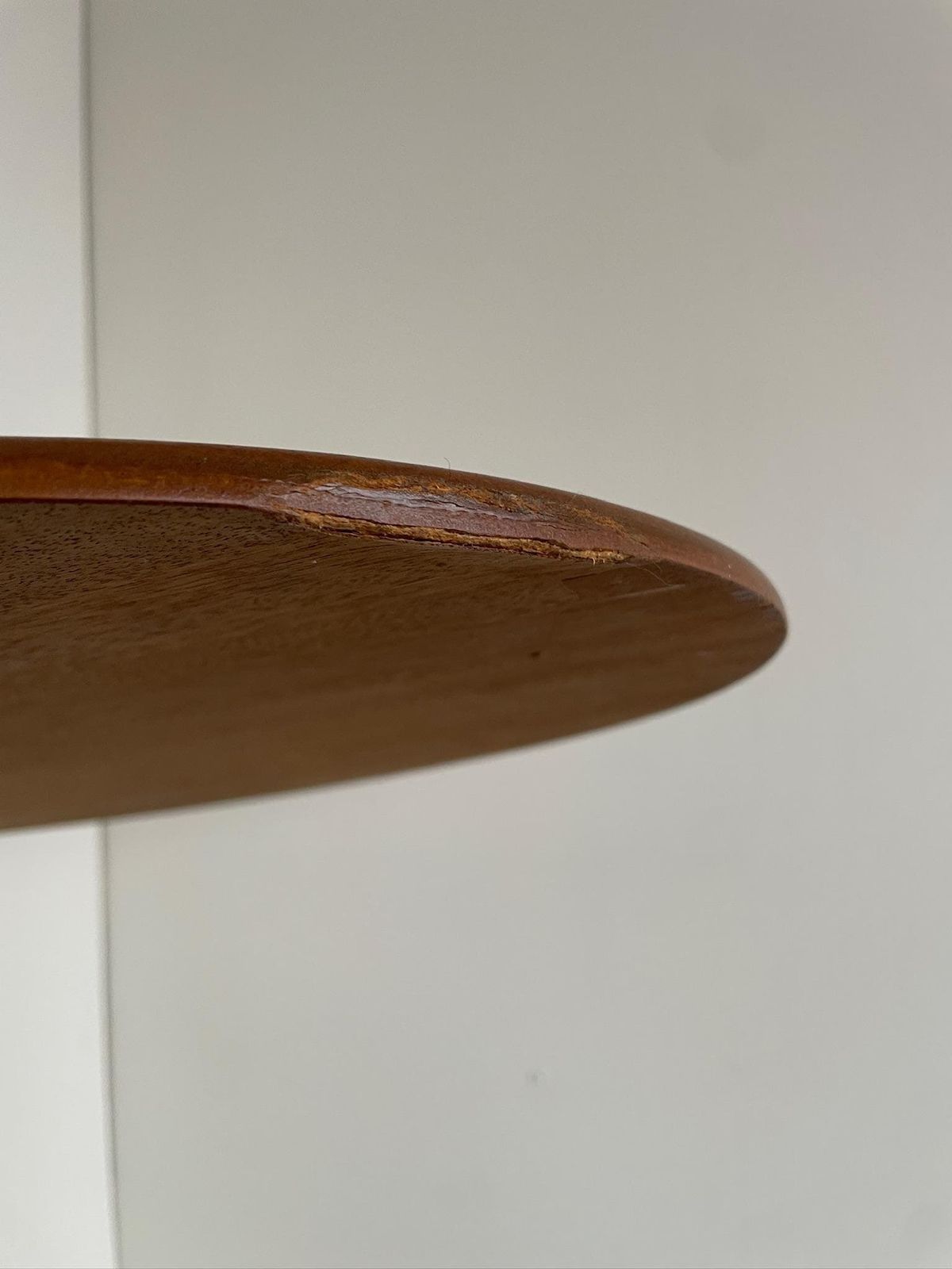 Mid Century Modern Teak Oval Wall Mirror photo Home Decor