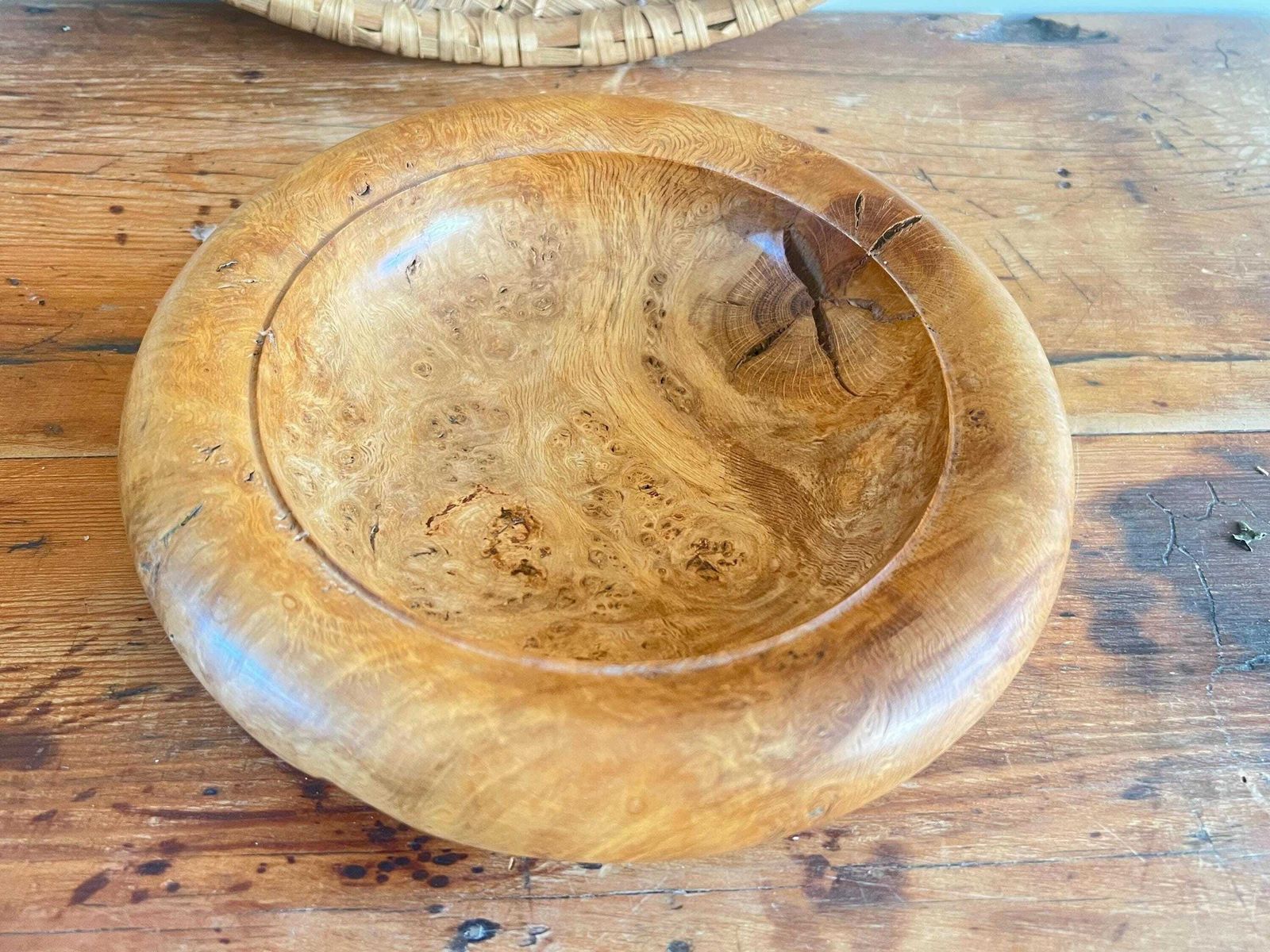 Roger Marwood Signed Burr Oak Bowl & 5 Numbered Specimen Eggs   English Oak, Ebony, Boxwood, Mahogany, Walnut   British Studio Woodturning photo 150.0