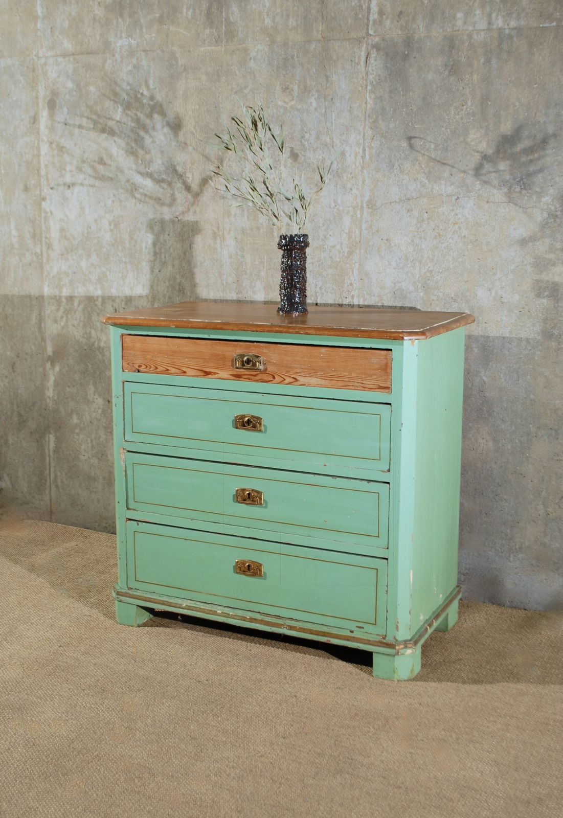 Swedish Pine Chest Of Drawers Antique 19th Century