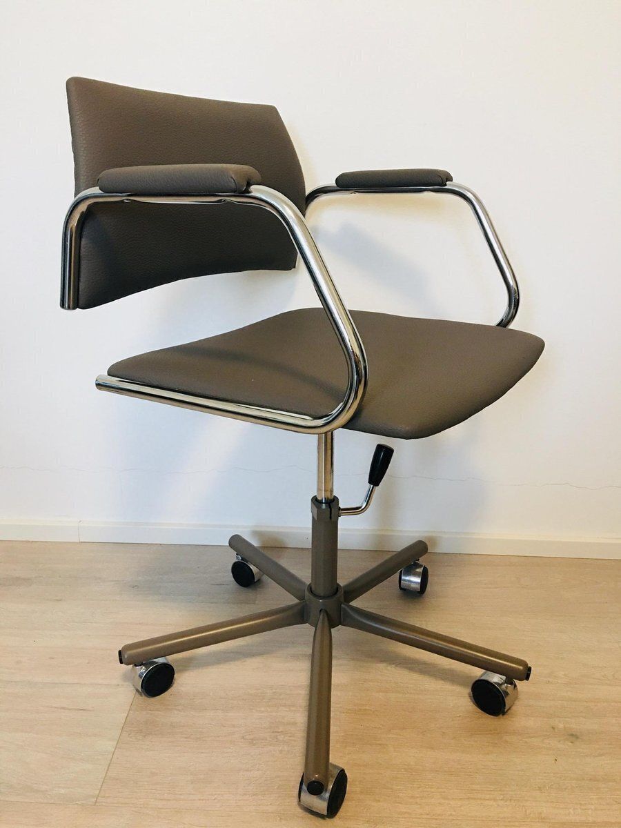 Vintage  Grey Office Chair By Kovona K 380, Czekoslovakia 1970s photo Furniture