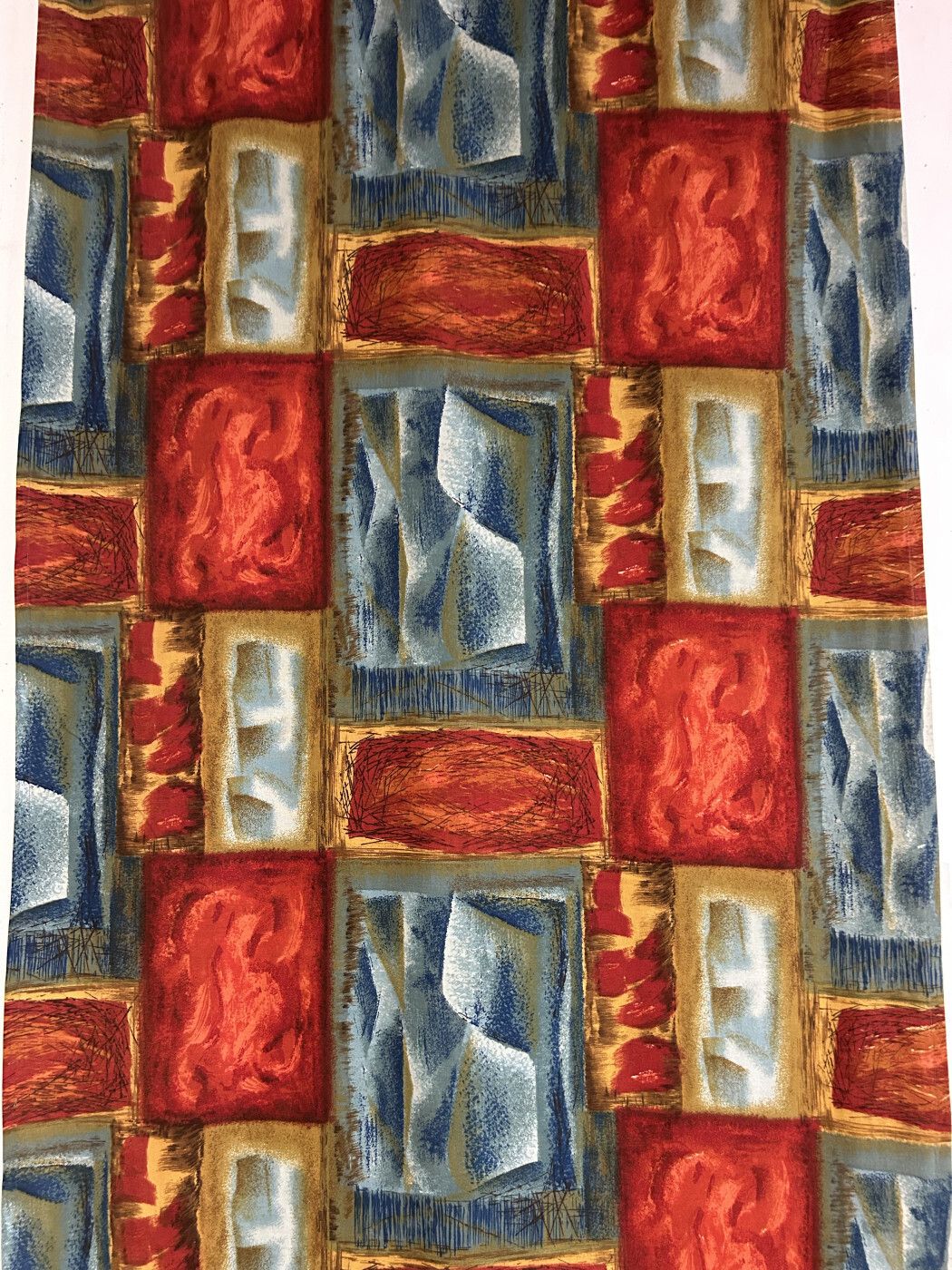A Pair Of Mid 20th Century Printed Hangings. Each 2.94m X 1.11m photo furniture