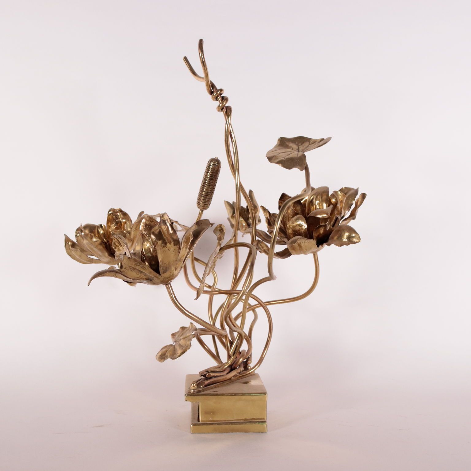 photo for sale Pair Of Sculptures Maison Jensen Style Brass France 1970s