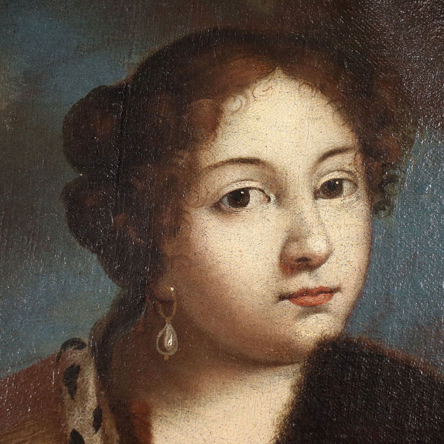 Female Portrait Oil On Canvas Italy XVIII Century photo for sale