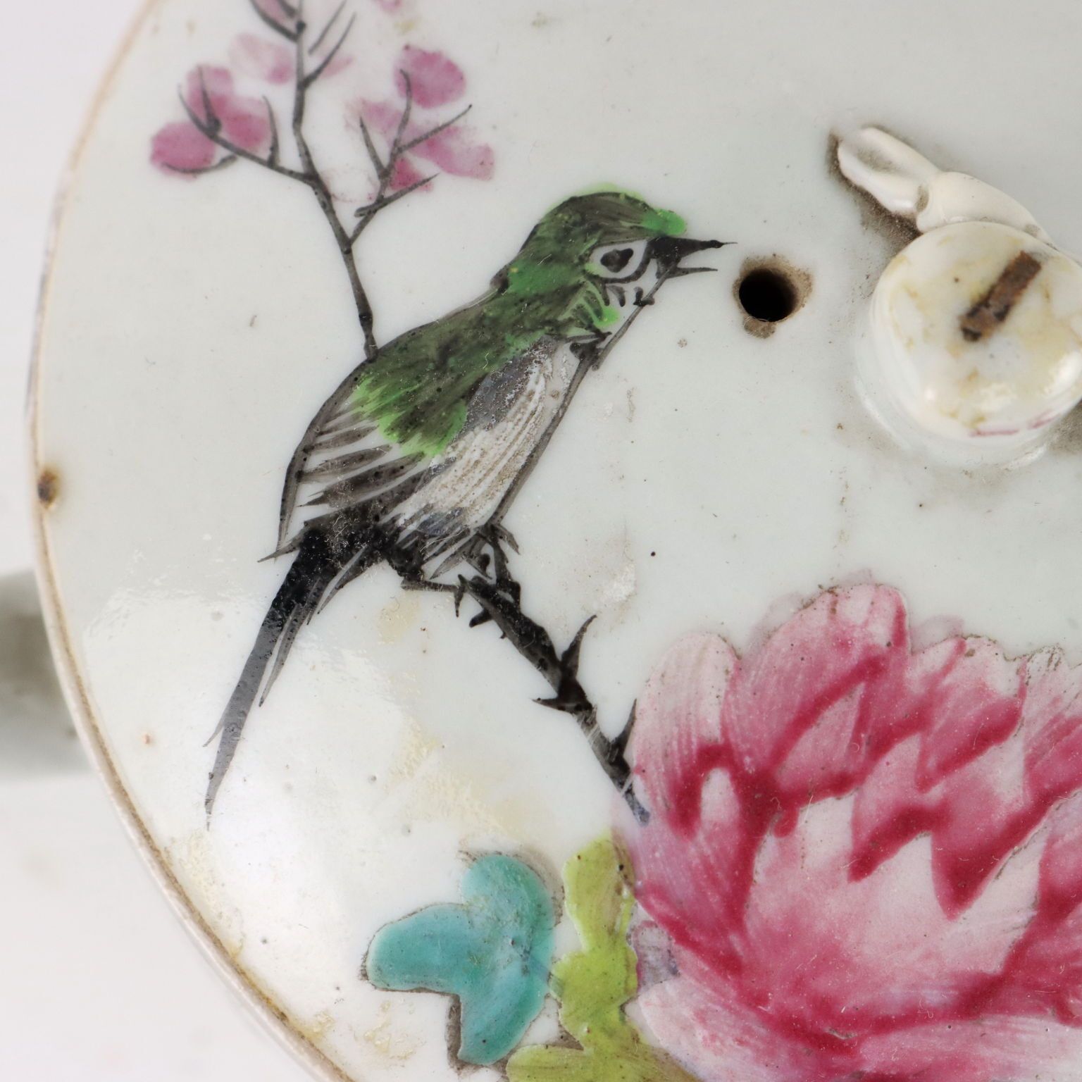 Teapot Porcelain China XIX Century photo Home Decor