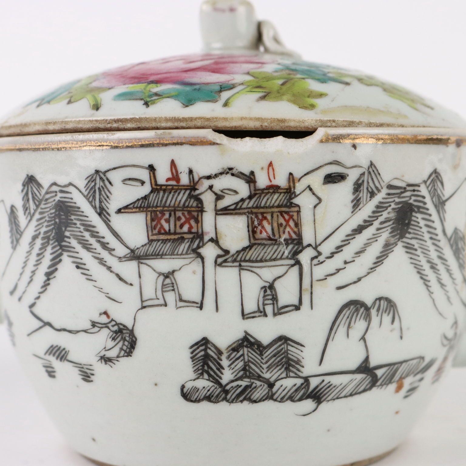 Teapot Porcelain China XIX Century photo 210.0