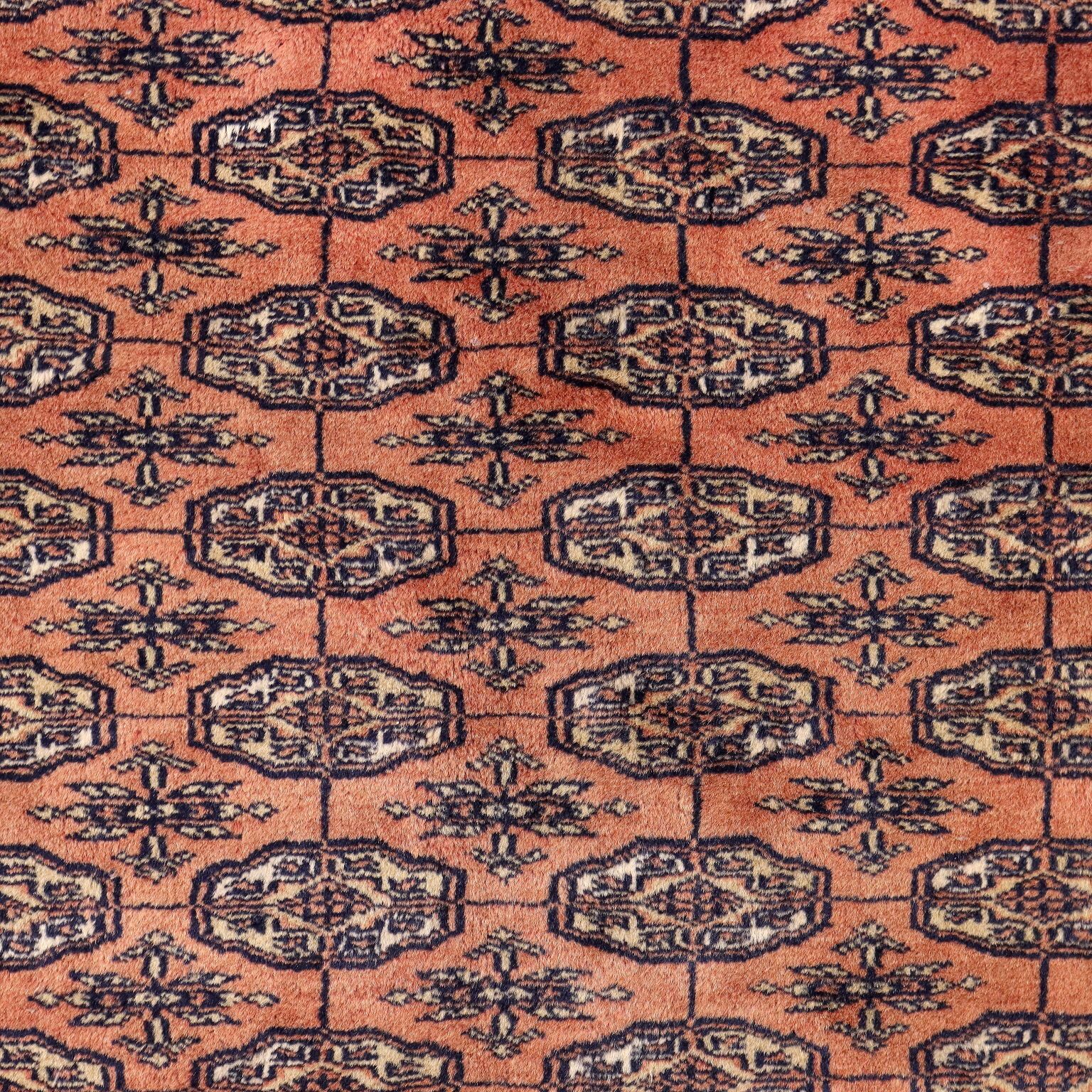 Antique Bukhara Carpet Cotton Wool Thin Knot Pakistan 71 X 48 In photo for sale