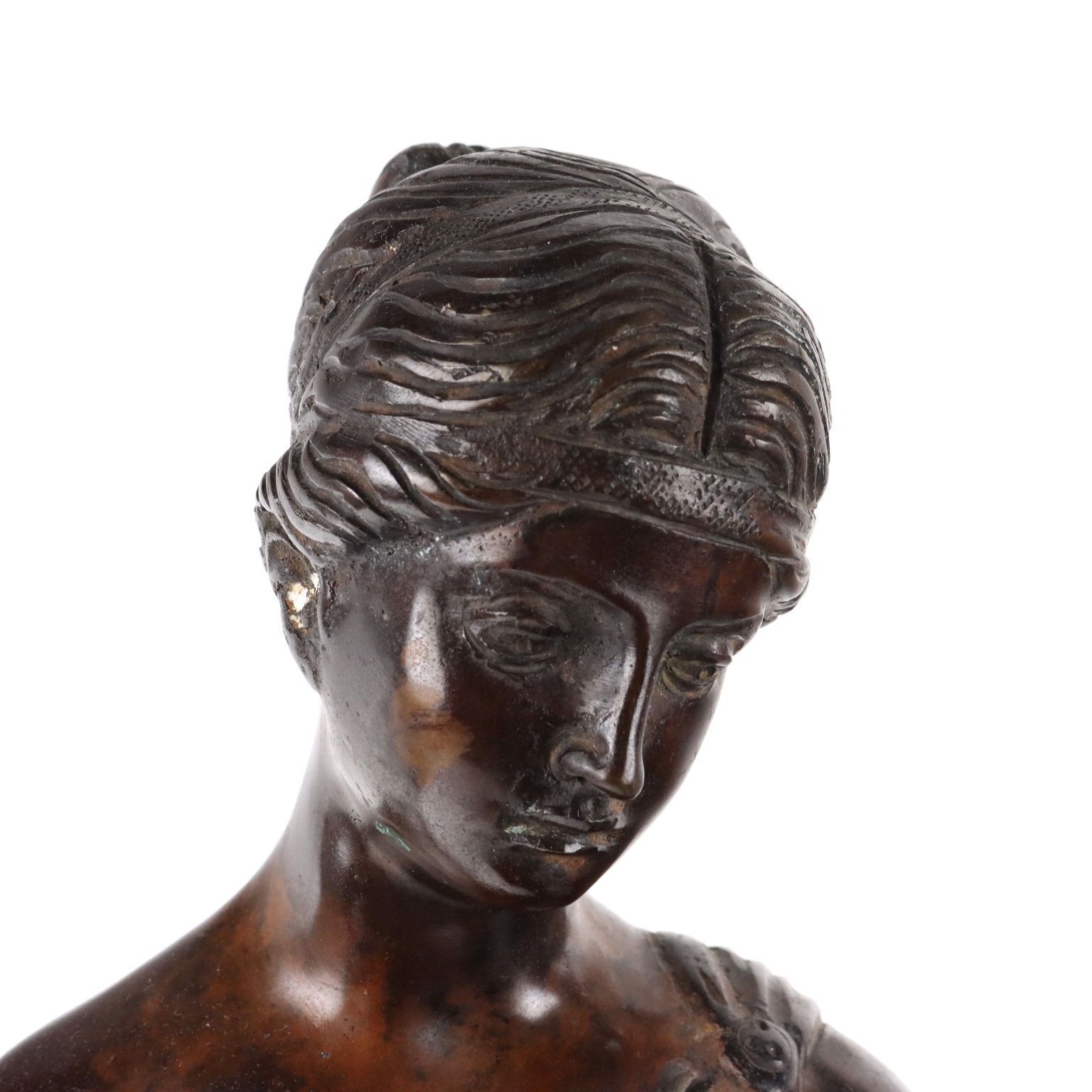 Antique Sculpture Bust Of Allegory Bronze XX Century photo Art