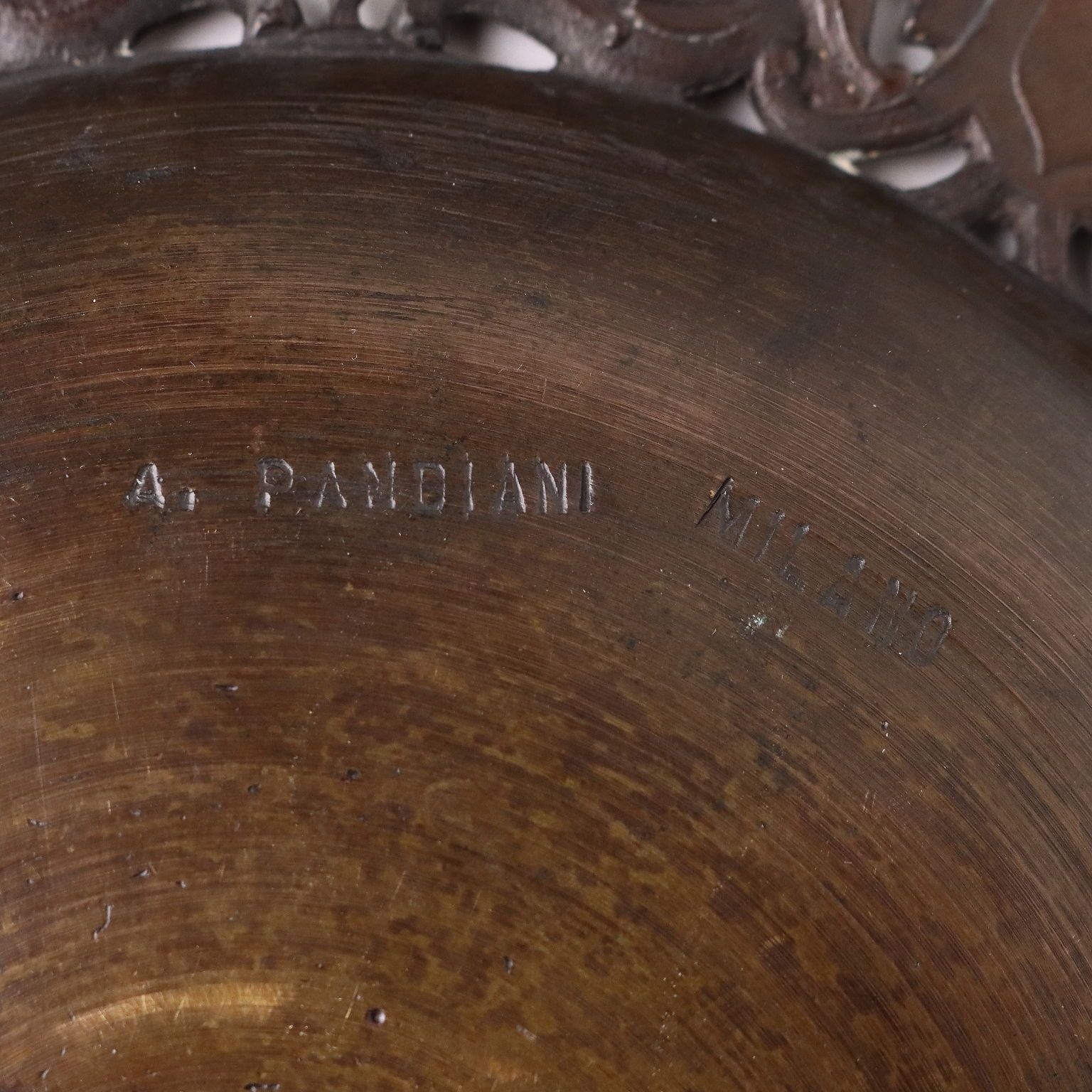 photo furniture Antique Plate Bronze Antonio Pandiani Italy Late XIX Century
