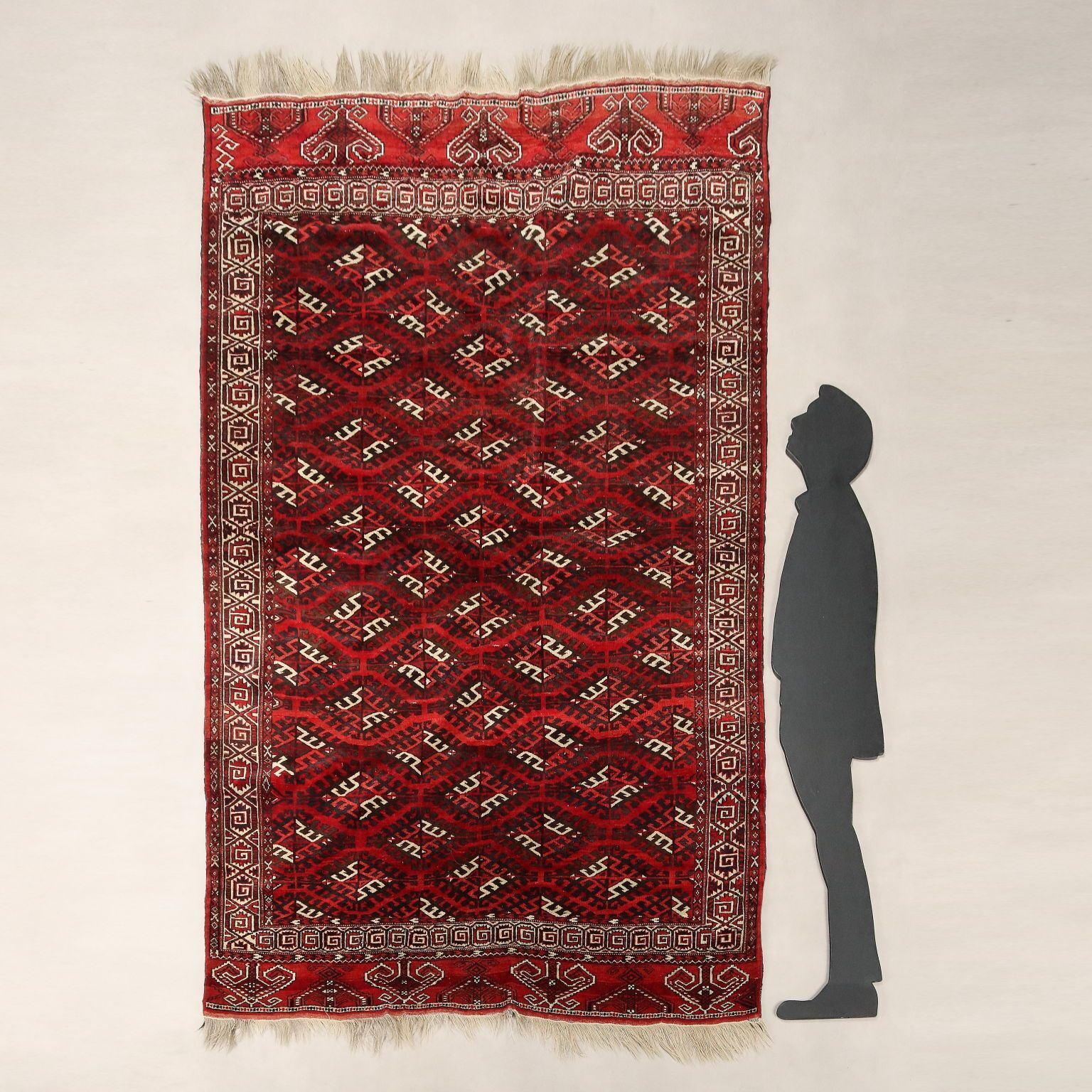 Antique Bukhara Carpet Wool Thin Knot Turkmenistan 102 X 71 In photo furniture