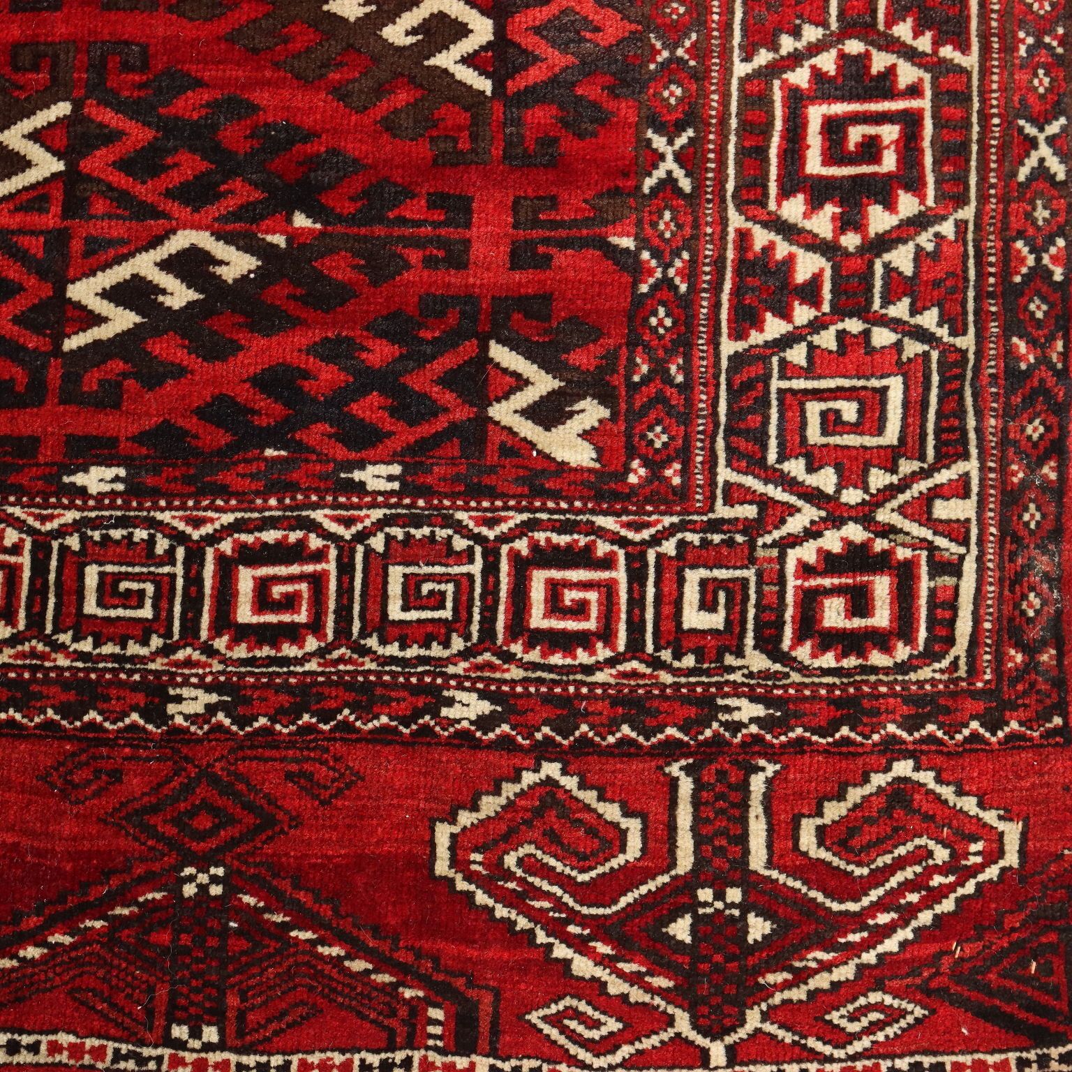 Antique Bukhara Carpet Wool Thin Knot Turkmenistan 102 X 71 In photo 580.0