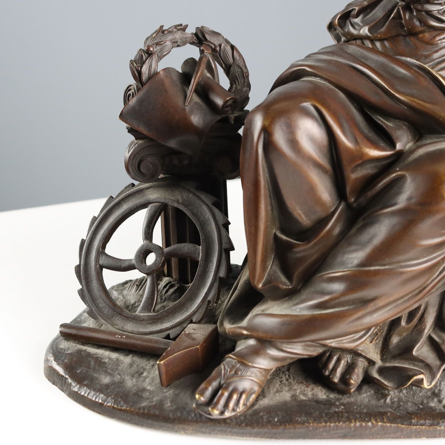 photo furniture Antique Bronze Figure Of A Young Woman Moreau Manufactory '900