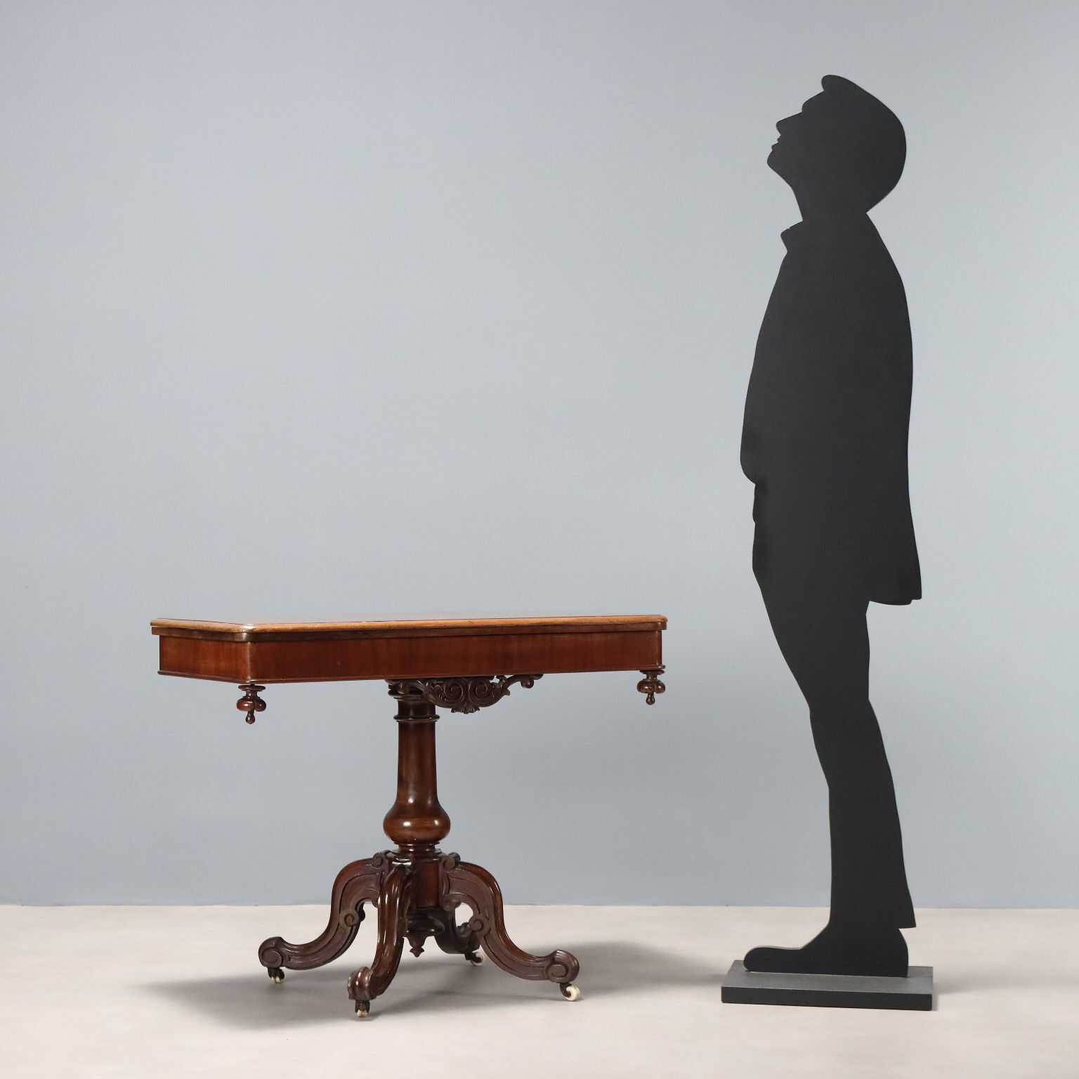 Antique Game Table Louis Philippe Carved Mahogany XIX Century photo for sale