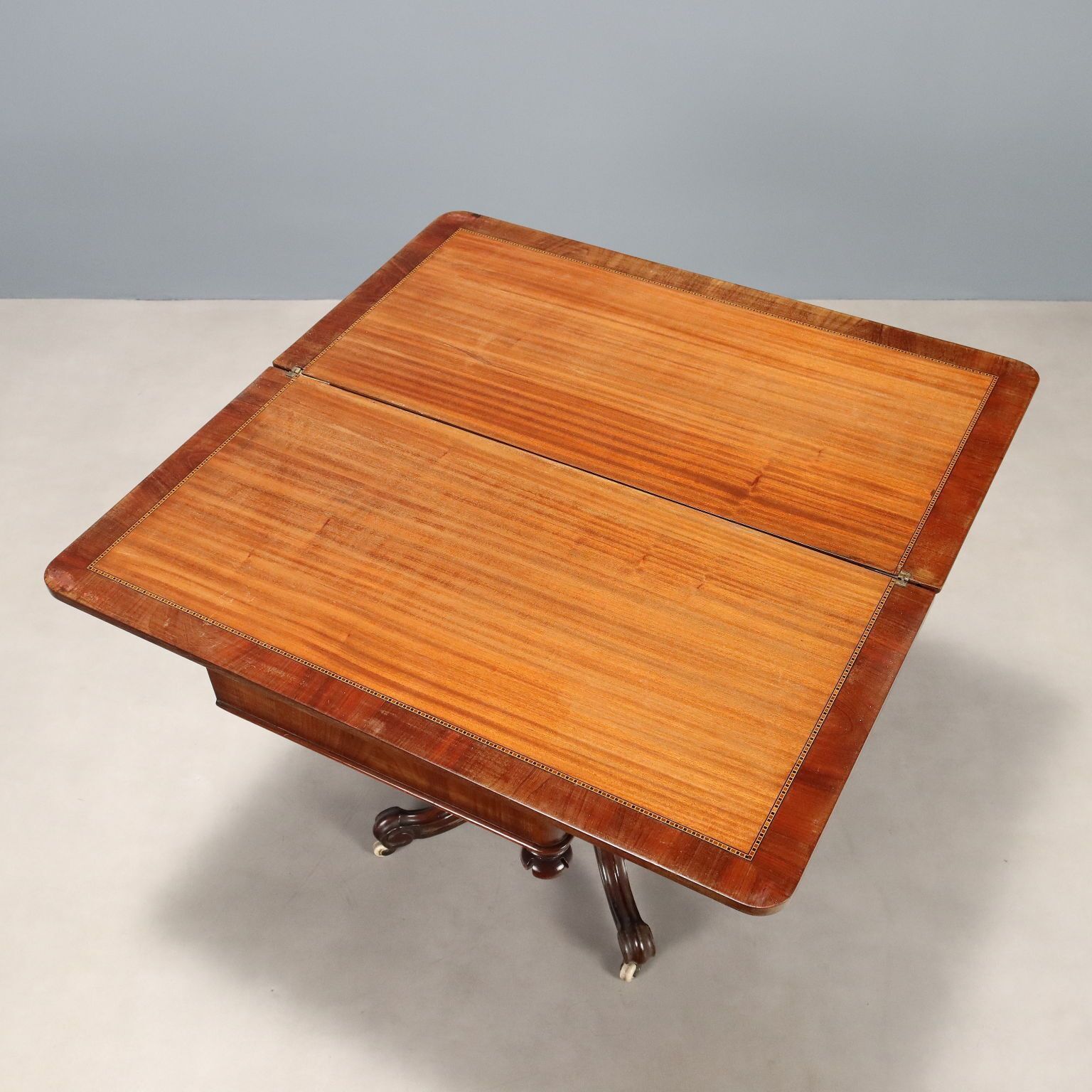Antique Game Table Louis Philippe Carved Mahogany XIX Century photo Furniture