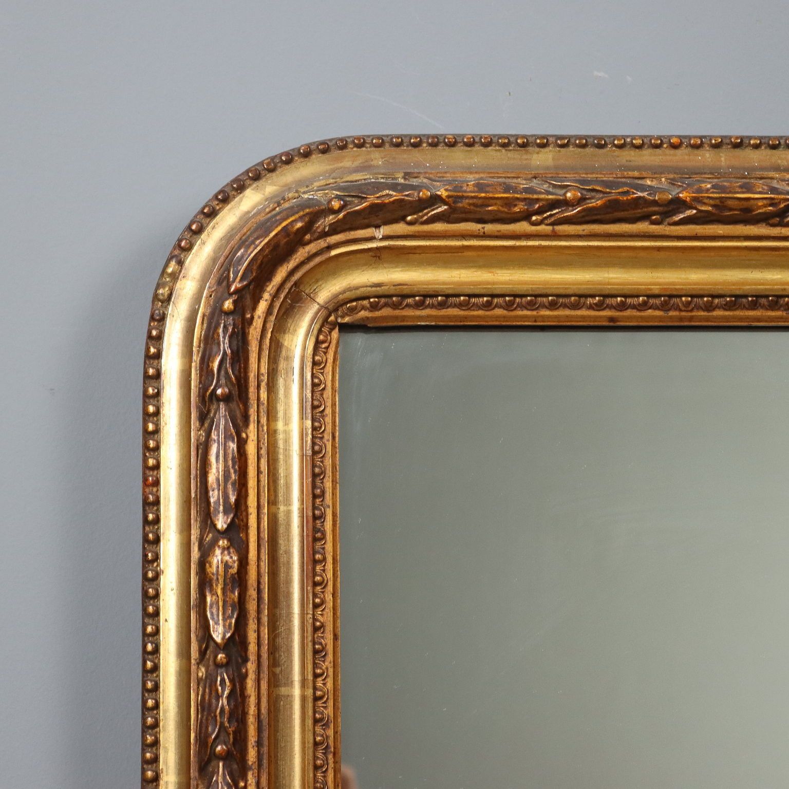 Antique Mirror Carved Gilded Wood Italy Early XX Century photo for sale
