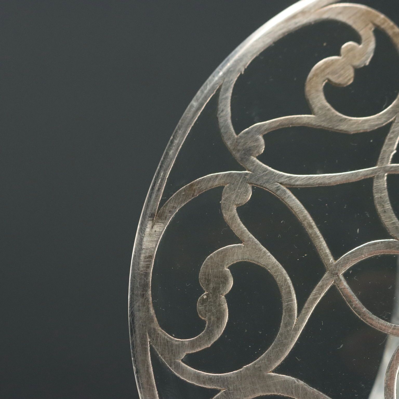 Antique Trivets Silver Glass Europe USA XX Century photo Home Decor