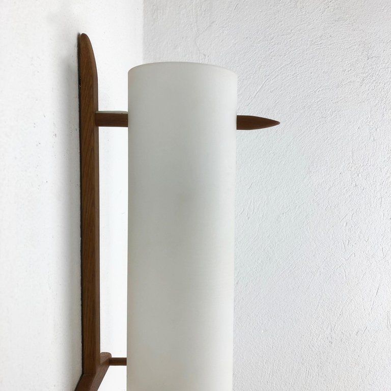 photo furniture Teak And Glass Wall Sconces Light By Uno & östen Kristiansson For Luxus, Sweden